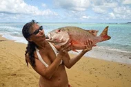 Woman-kissing-fish